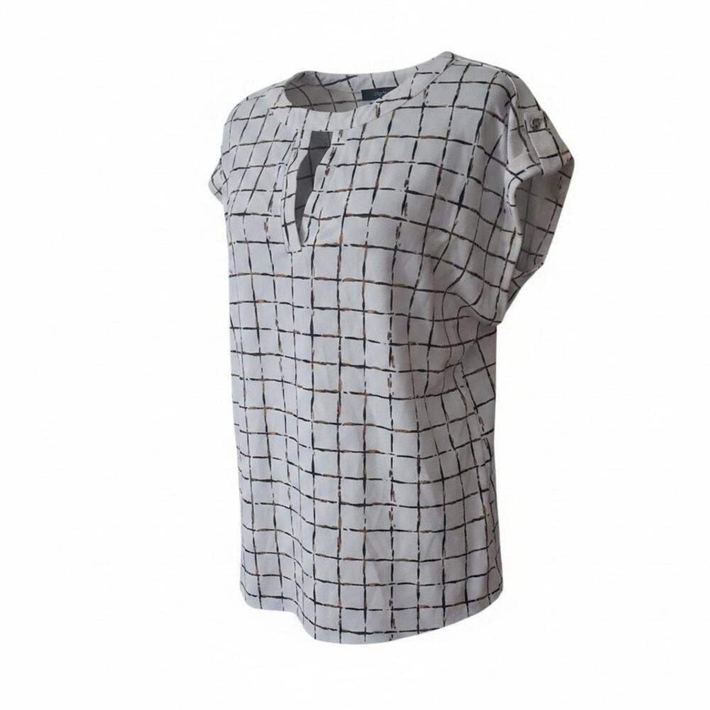 CURE Womens Sleeveless Top Cutout Round Neck Lightweight Size 1XL